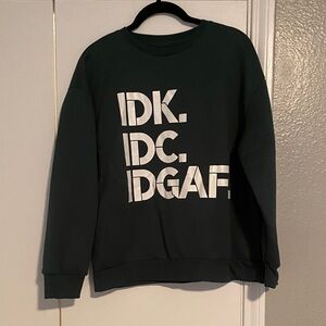 Dark Green Graphic Sweater